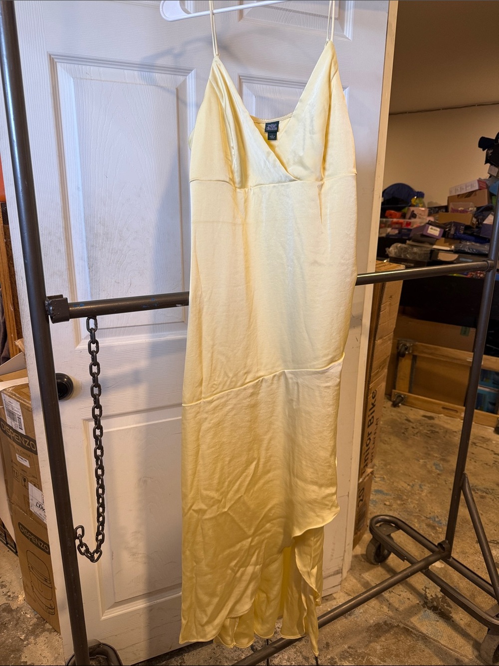 wild fable Pale Yellow High-Low Slip Dress